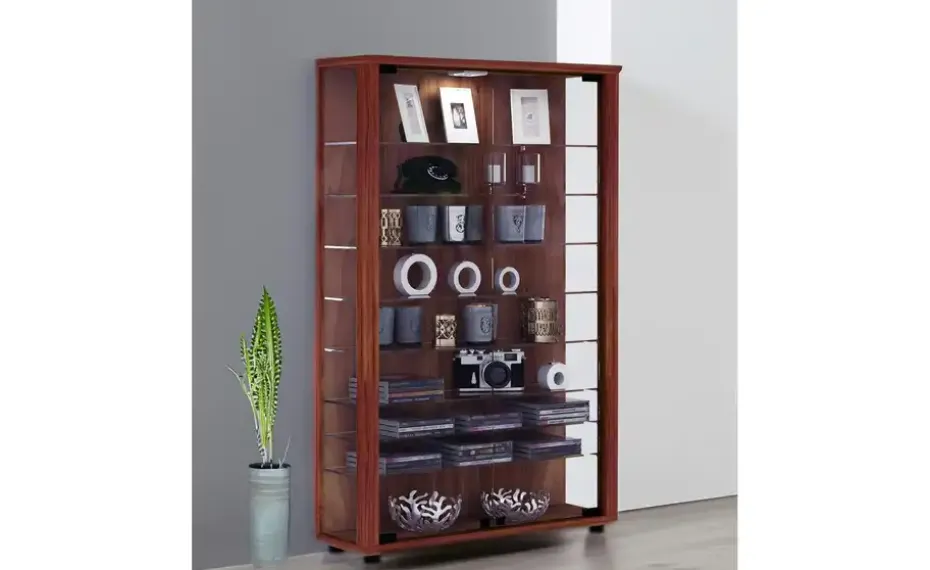 Vitrine Lumo | Nussbaum (Nachbildung) | Möbel Höffner