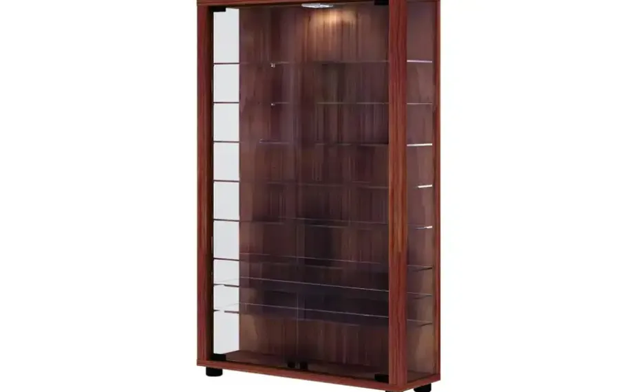 Vitrine Lumo | Nussbaum (Nachbildung) | Möbel Höffner