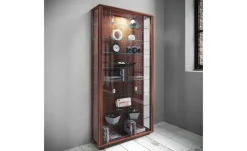 Vitrine Lumo | ohne Beleuchtung, Nussbaum (Nachbildung)