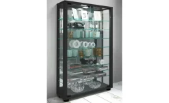 Vitrine Lumo | Schwarz, Schwarz | Möbel Höffner