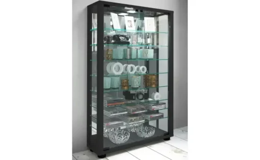 Vitrine Lumo | Schwarz, Schwarz | Möbel Höffner