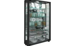 Vitrine Lumo | Schwarz, Schwarz | Möbel Höffner