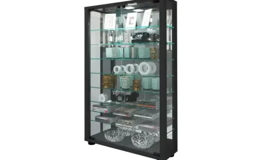 Vitrine Lumo | Schwarz, Schwarz | Möbel Höffner