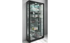 Vitrine Lumo | Schwarz, Schwarz | Möbel Höffner