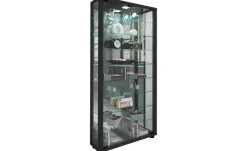 Vitrine Lumo | Schwarz, Schwarz | Möbel Höffner