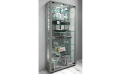 Vitrine Lumo | silberfarben, silberfarben | Höffner