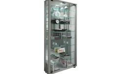 Vitrine Lumo | silberfarben, silberfarben | Höffner