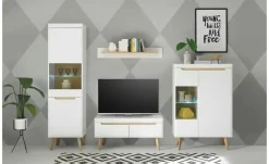 Vitrine Malaren | Weiß, Eiche (Nachbildung) | Höffner