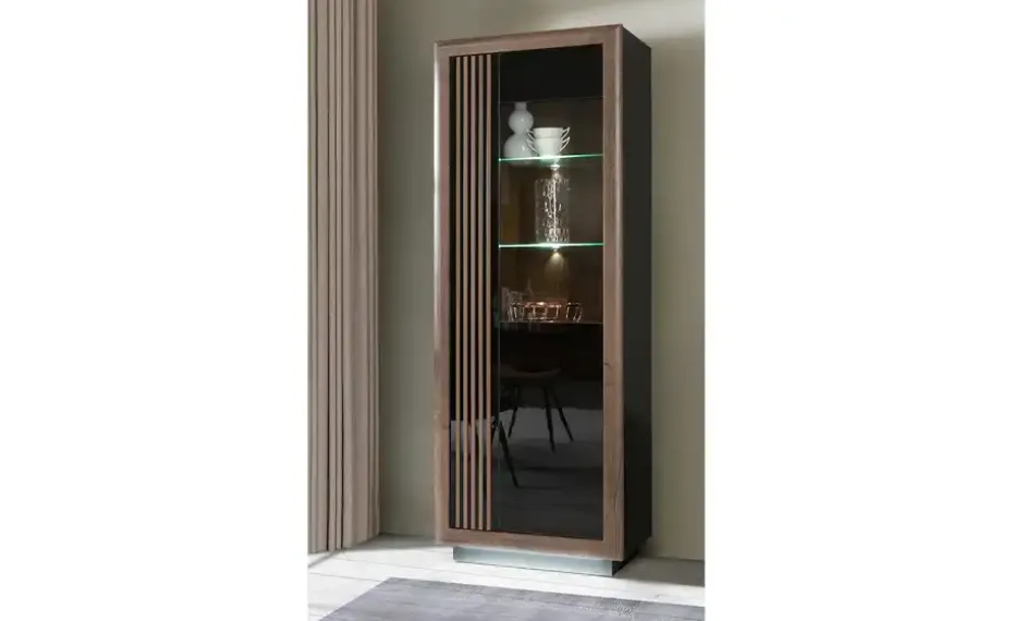 Vitrine  Sevilla | Schwarz, rechts | Möbel Höffner