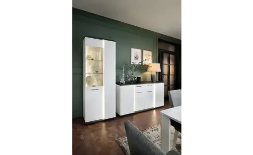 Vitrine Venedig | Tür mit Glaseinsatz links | Höffner