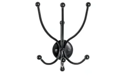 Wandgarderobe Porcini | Schwarz, lackiert | Höffner