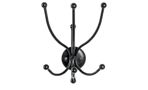 Wandgarderobe Porcini | Schwarz, lackiert | Höffner