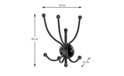 Wandgarderobe Porcini | Schwarz, lackiert | Höffner