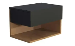 Wandschublade Usal | Schwarz, Eiche (Nachbildung)