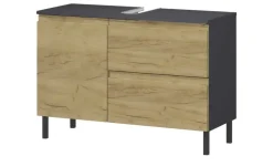 Waschbeckenunterschrank Seddiner See | Eiche (Nachbildung), Graphit