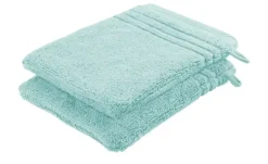 Waschhandschuh (16 x 21cm), 2er-Set Türkis Soft Cotton