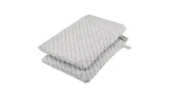 Waschhandschuh (16 x 21cm), 2er-Set Grau (Stein) 4006