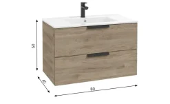 Waschtischunterschrank Fährsee | Nussbaum (Nachbildung)