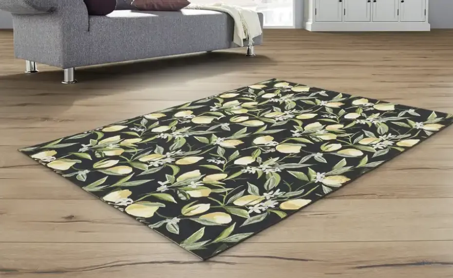 Webteppich Lemon | Schwarz, 123x180 cm | Möbel Höffner