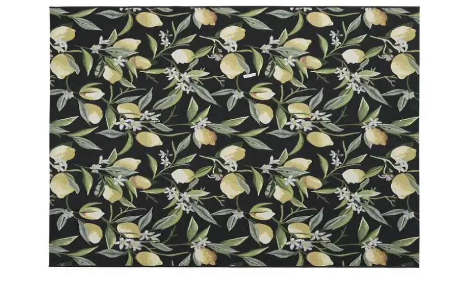 Webteppich Lemon | Schwarz, 123x180 cm | Möbel Höffner