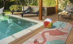 Webteppich Pool-Party | 80x150 cm, Rot, Blau | Höffner