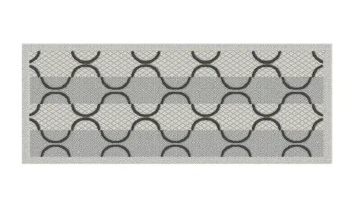 Webteppich Simple Life | 80x200 cm, Grau, Creme