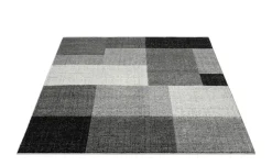 Webteppich Thales | Dunkelgrau, Grau, 80x140 cm