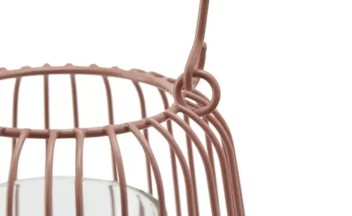 Windlicht mit Glaseinsatz | Rosa | Möbel Höffner