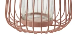 Windlicht mit Glaseinsatz | Rosa | Möbel Höffner
