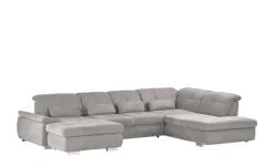 Wohnlandschaft mit Funktion Perry | Silbergrau, rechts