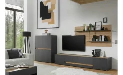 Wohnwand Cande | Anthrazit | Möbel Höffner