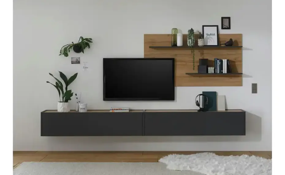 Wohnwand Cande | Anthrazit | Möbel Höffner