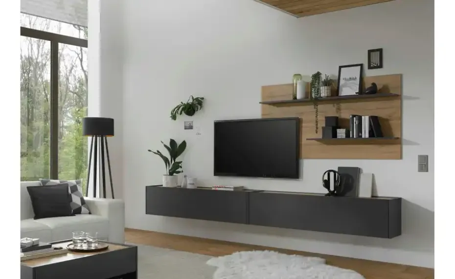 Wohnwand Cande | Anthrazit | Möbel Höffner