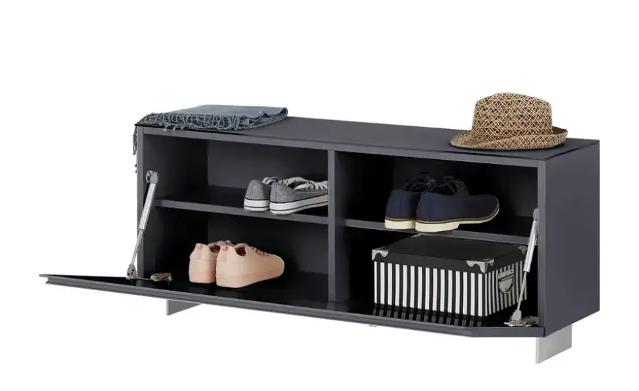 Wohnwert Garderobenbank Nicolo | 110 cm, Anthrazit