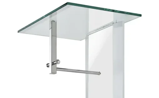 Wohnwert Garderobenpaneel Intro | transparent, Weiß, Aluminiumgrau