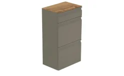 Wohnwert Hängeschrank Leo | Grau, matt, Eiche (Nachbildung), Mit Einlegeböden