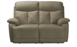 Wohnwert Ledersofa aus Echtleder mit manueller Relaxfunktion Ambra | Taupe