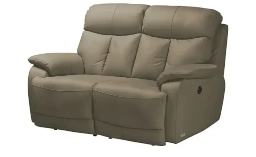 Wohnwert Ledersofa aus Echtleder mit manueller Relaxfunktion Ambra | Taupe
