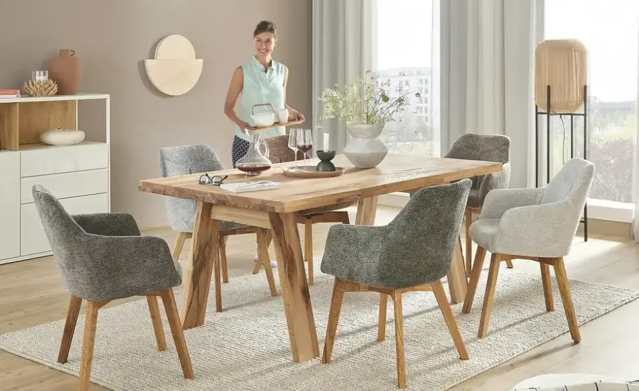 Woodford Armlehnstuhl mit Bouclé Bezug Merano | Anthrazit, ohne Drehfunktion