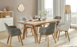 Woodford Armlehnstuhl mit Bouclé Bezug Merano | Anthrazit, ohne Drehfunktion