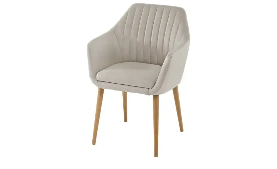 Woodford Armlehnstuhl Shell | Flachgewebe, Beige