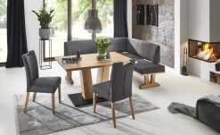 Woodford Eckbank  massiv Mila | Graphit, ca, 202 x 152 cm