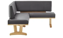 Woodford Eckbank  massiv Mila | Graphit, ca, 202 x 152 cm