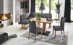 Woodford Eckbank  massiv Mila | Graphit, ca, 152 x 202 cm