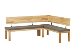 Woodford Eckbank  massiv Melia | Braun, Kernbuche, lackiert