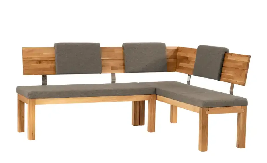 Woodford Eckbank massiv Melia | Braun, Eiche, geölt