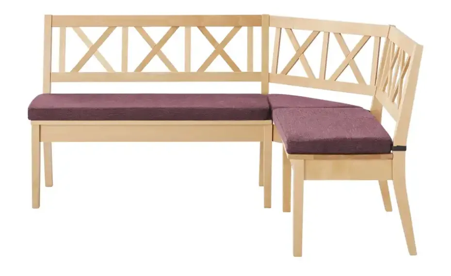 Woodford Eckbank massiv Olivia | Dunkelrot, rechts