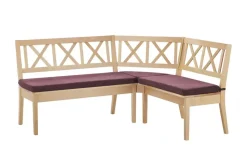 Woodford Eckbank massiv Olivia | Dunkelrot, rechts