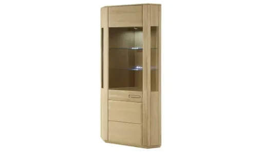 Woodford Eckvitrine Dio | Eiche bianco | Möbel Höffner