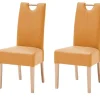 Woodford 2er Set Esszimmerstuhl  mit Griff Mable | Curry, Buche, Natur
